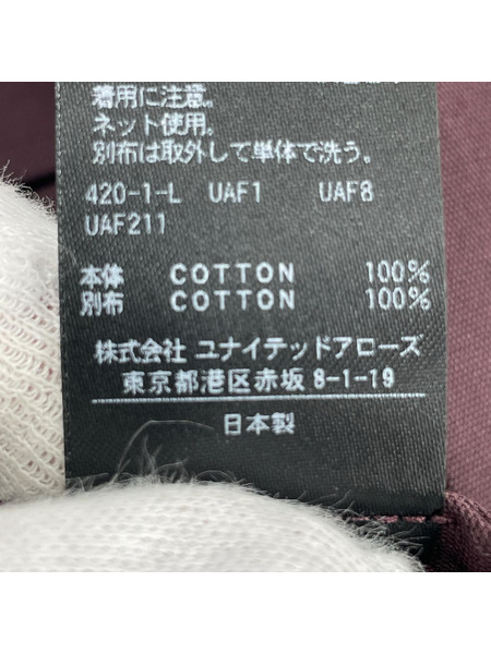 6 ROKU 半袖シャツ タイ付キS/Sシャツ ボルドー