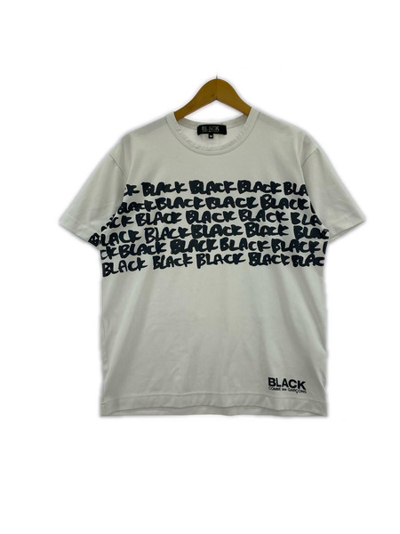 BLACK COMME des GARCONS 半袖Tシャツ・カットソー ロゴプリント 白 (M)