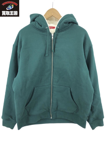 Supreme 22AW Faux Fur Lined Zip Up Hooded Sweatshirt グリーン