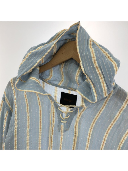 Taiga Igari STRIPE TUNIC HOODIE フーディー S ブルー[値下]