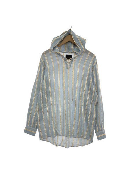 Taiga Igari STRIPE TUNIC HOODIE フーディー S ブルー[値下]