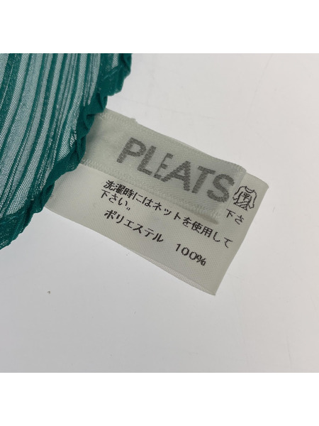 ISSEY MIYAKE ソノ他 PLEATS PLEASE プリーツストール グリーン