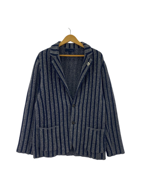 LARDINI テーラードジャケット・ブレザー ストライプ ウール S