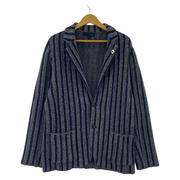 LARDINI テーラードジャケット・ブレザー ストライプ ウール S