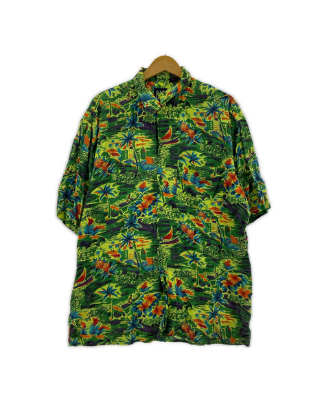 OLD・VINTAGE 半袖シャツ 90s OLD GAP 紺タグ レーヨンアロハシャツ