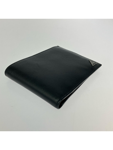 コンパクトウォレット レザー二ツ折リ財布 204 黒