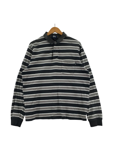 【希少】 STUSSY シャネルロゴ ボーダー 長袖 Tシャツ ロンT 希少】 STUSSY シャネルロゴ ボーダー 長袖 Tシャツ ロンT