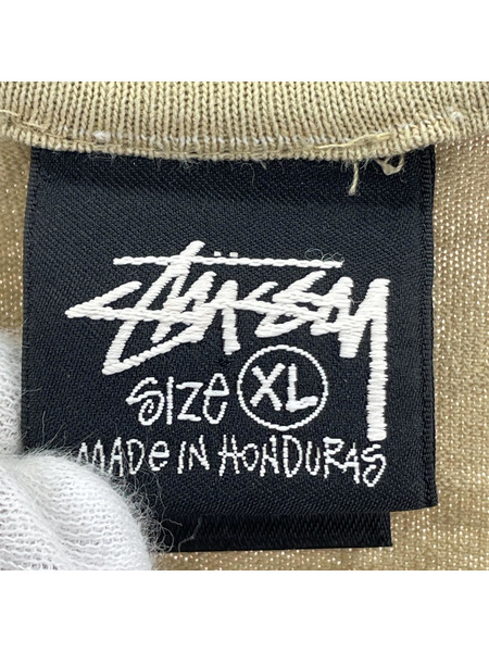 STUSSY 半袖Tシャツ・カットソー S/SプリントTee (XL)カーキ
