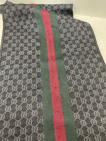 GUCCI GGパターン シェリーライン シルク×ウール マフラー 147351-46704-1166