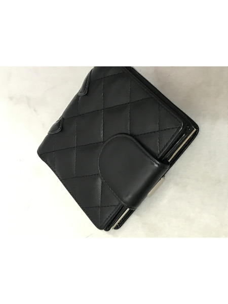 コンパクトウォレット CHANEL カンボンライン 2つ折り財布