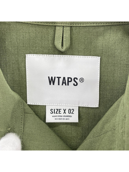 WTAPS 半袖シャツ 23ss/リップストップ/02/KHK