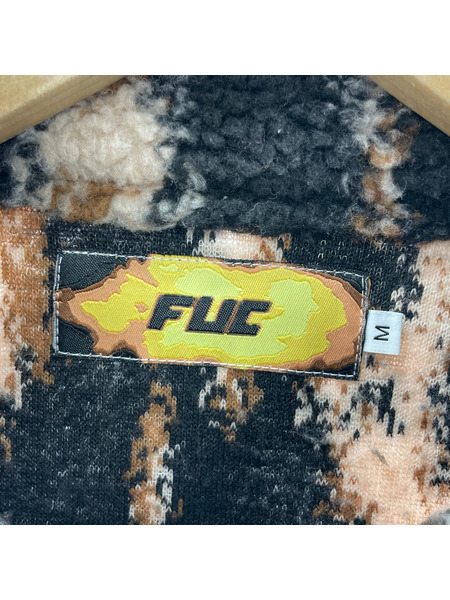 ジャケット FUC フリースジャケット ブラック/ベージュ