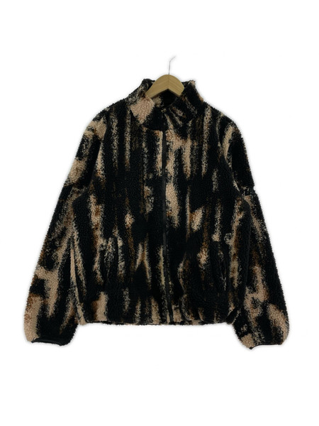 ジャケット FUC フリースジャケット ブラック/ベージュ