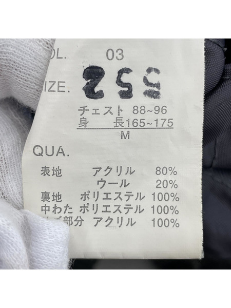 WOOLRICH ウールスタジャン ストライプ GRY M