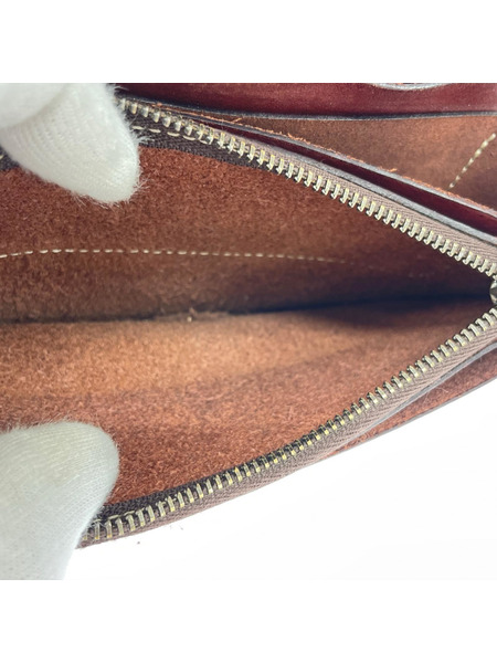 FUNNY バイカーズウォレット 革 茶