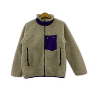 patagonia ジャケット レトロXフリースジャケット(XL)アイボリー/ムラサキ