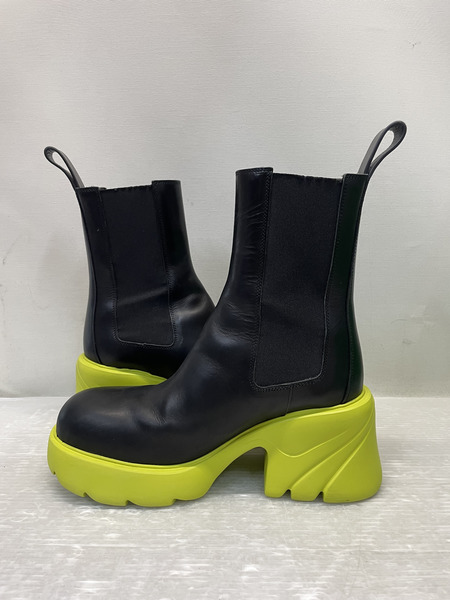 BOTTEGA VENETA FLASH ANKLE BOOTS 39 ブラック×イエロー  