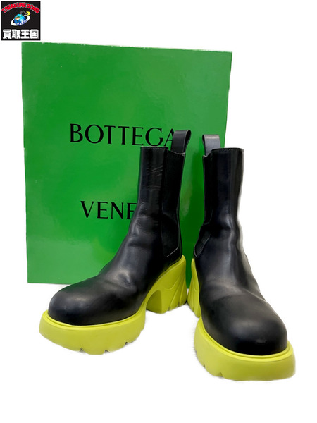 BOTTEGA VENETA FLASH ANKLE BOOTS 39 ブラック×イエロー  