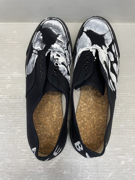 DOEK×BEAMS×Levi Pata ハンドペイント キャンバススニーカー 27.0cm 黒
