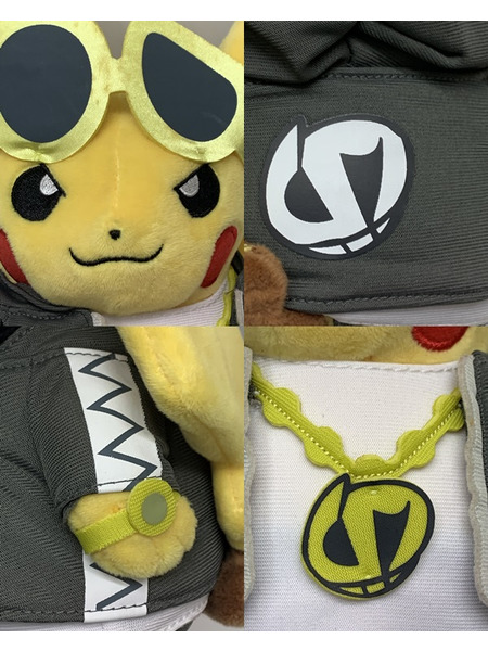 ポケモン ポケセン ボスごっこピカチュウS RR ぬいぐるみ (グズマ/スカル団) 本体のみ ダメージあり Pokémon ポケットモンスター ポケモンセンター限定