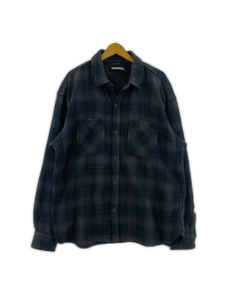 NEIGHBORHOOD 21AW LUMBERS オンブレチェックヘビーネルシャツ L ブラック