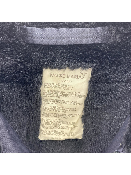 WACKO MARIA バックプリント フライトジャケット L ネイビー