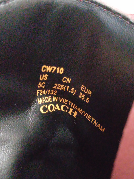 COACH/レザー ブーツ coach ブーティ CW710