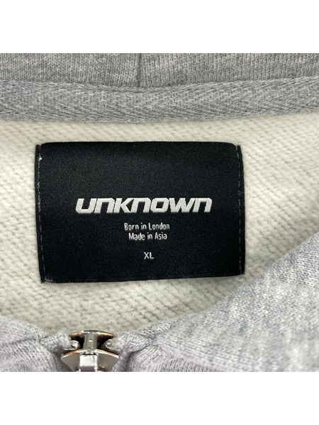 パーカー unknown クロスラインストーン/パーカー/XL/グレー