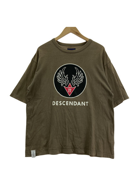 DESCENDANT 半袖Tシャツ・カットソー プリントTee/カーキ[値下]