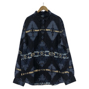 POLO RALPH LAUREN 90s ネイティブリネンシャツ XXL ブルー