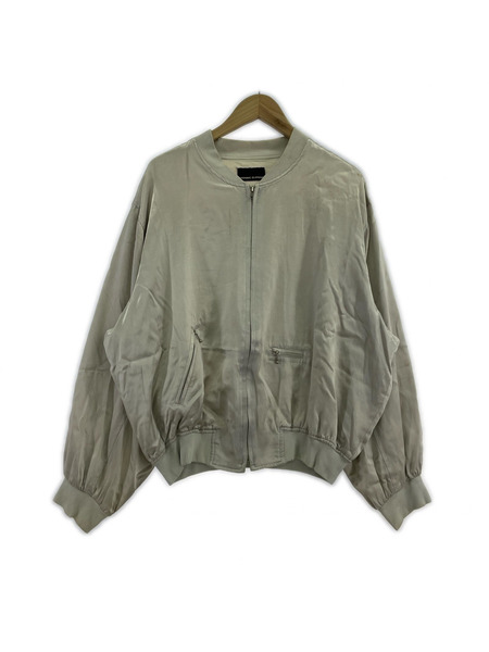 HYSTERIC GLAMOUR バックプリント サテンスカジャン F シルバー 2AB-0045