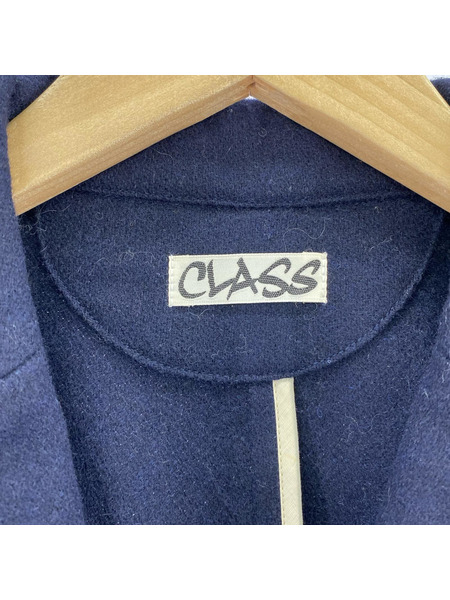 CLASS ウール 4B デザインショートジャケット M 紺