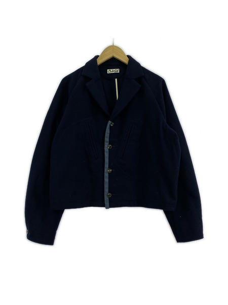 CLASS ウール 4B デザインショートジャケット M 紺