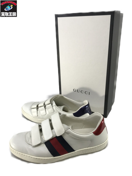  VELCRO ACE SNEAKERS 白 (7.5) 靴
