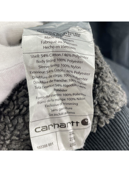Carhartt パーカー(ジップアップ) スウェットジップパーカ/裏ボア/BLK (2XL)[値下]