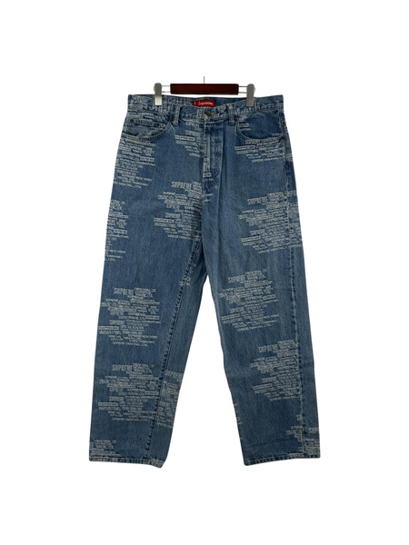 Supreme 23ss Trademark Jacquard Baggy Jean バギーデニム ブルー