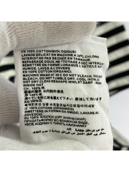 AMI paris 半袖Tシャツ・カットソー ボーダー ロゴ刺繍