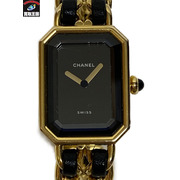 レディースQZ CHANEL プルミエール QZ LH0001 レザーベルト社外