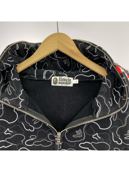 A BATHING APE パーカー NEON CAMO SHARK FULL ZIP HOODIE L