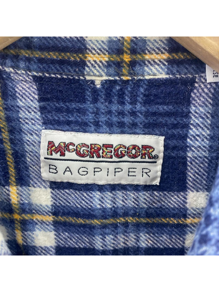 McGREGOR 長袖シャツ BAGPIPER ネルシャツ 青(XL)