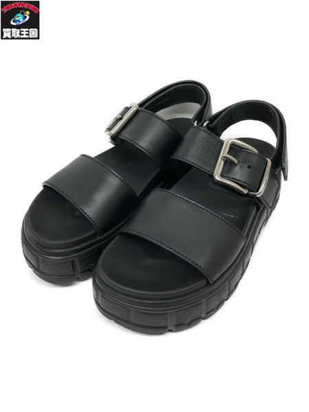 Miu Miu　靴 チャンキーネオプレインサンダル　黒