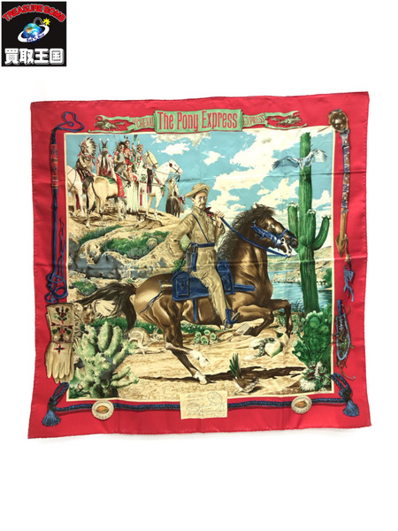 HERMES THE PONNY EXPRESS スカーフ｜商品番号：2200025950016 - 買取