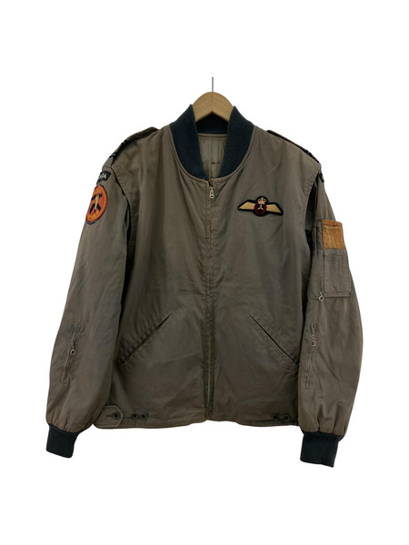 60s-70s ROYAL CANADIAN AIR FORCE カナダ空軍 フライトジャケット グレー[値下]
