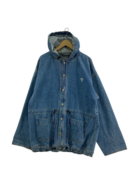GUESS デニムジャケット GUESS JEANS 90s USA製 デニムフーディー(L)[値下]