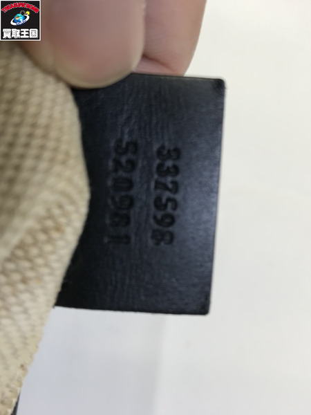 GUCCI 337598 GGキャンバス ショルダーバック ブラック グッチ 