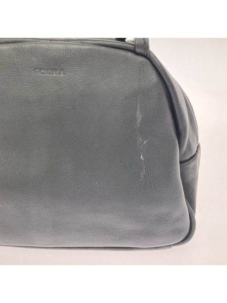 folna ハンドバッグ レザー ボストン ブラック