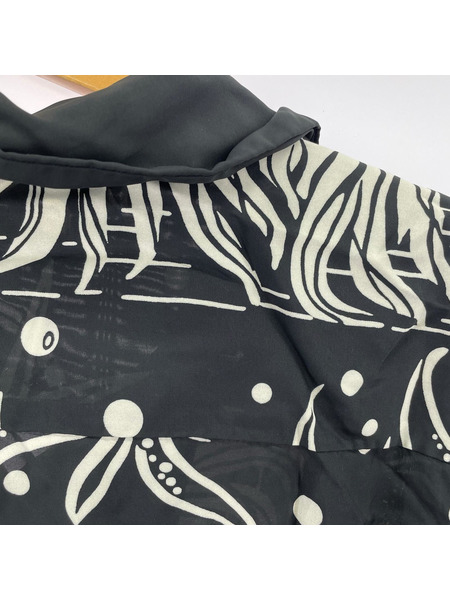 SUN SURF 半袖シャツ レーヨン アロハシャツ 黒 XL