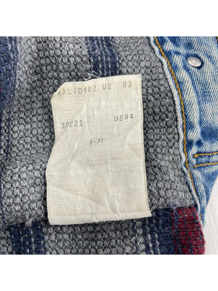 Levi's デニムジャケット 80s 裏ブランケット デニムベスト 70402