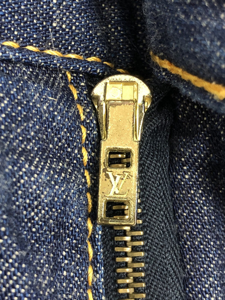 LOUIS　VUITTON LV モノグラムフラワー刺繍 デニム