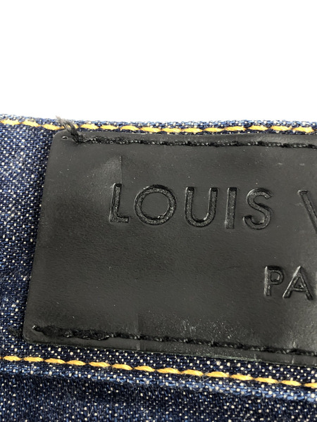 LOUIS　VUITTON LV モノグラムフラワー刺繍 デニム